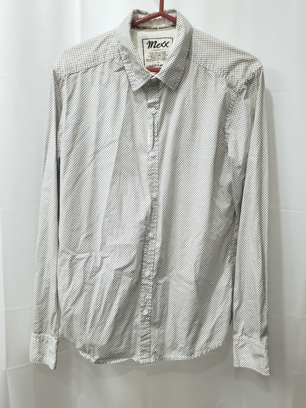 Mexx Men's Shirt with Grey Diamond Design